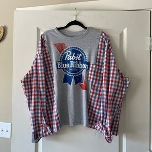 Pabst Blue Ribbon re-worked shirt